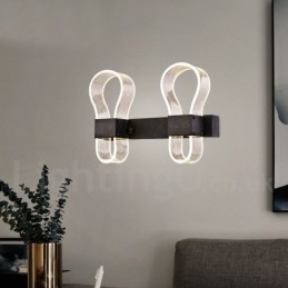 Lampă de perete modernă cu nuanțe acrilice pentru culoarul din dormitor