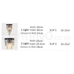 Lampă de perete modernă de lux K9 cu abajur de cristal