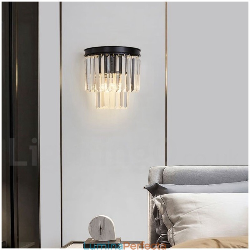Lampă de perete modernă de lux K9 cu abajur de cristal