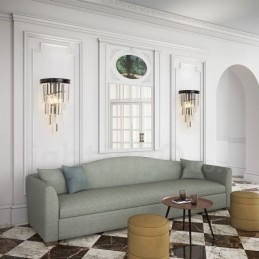 Lampă de perete modernă de lux K9 cu abajur de cristal