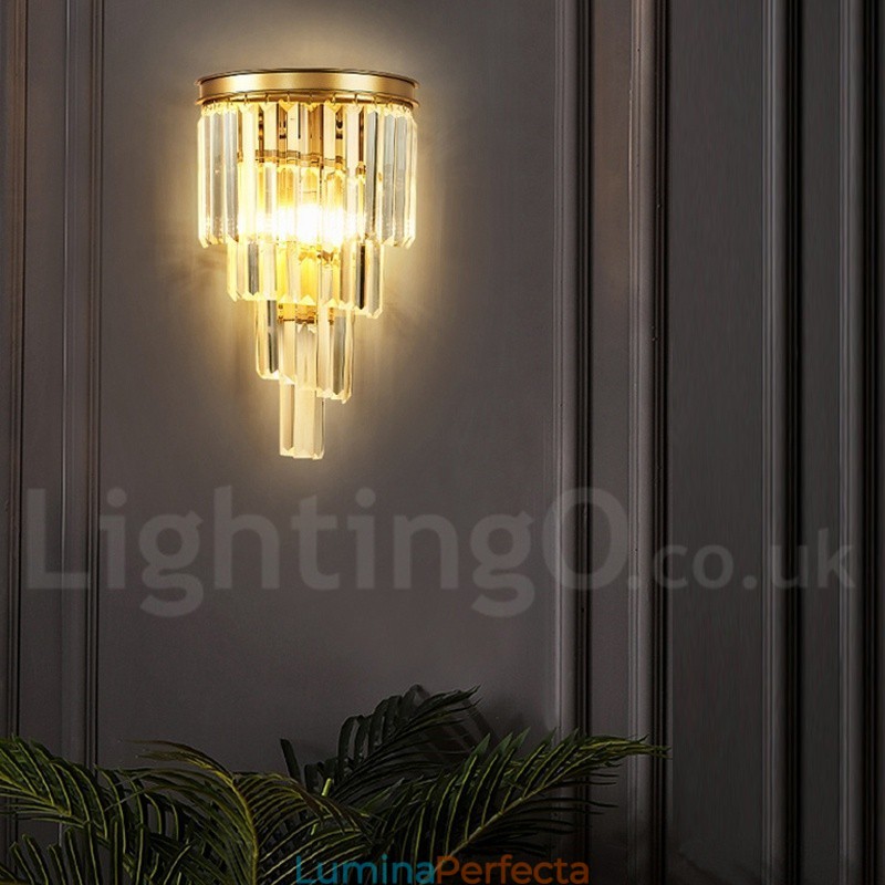 Lampă de perete modernă de lux K9 cu abajur de cristal