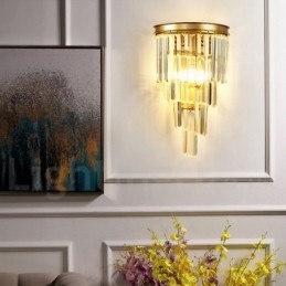 Lampă de perete modernă de lux K9 cu abajur de cristal