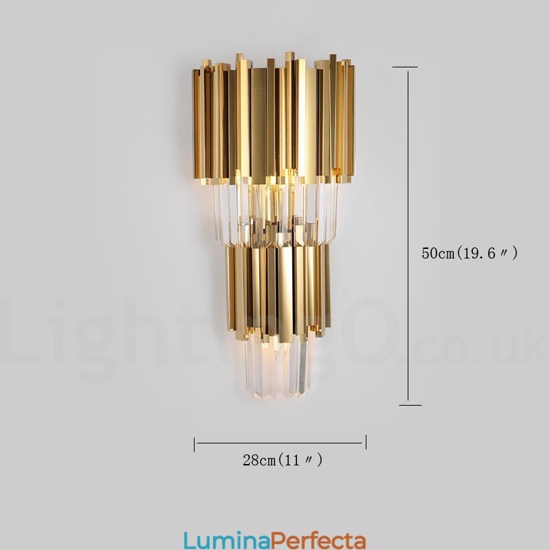 Lampă de perete modernă de lux K9 cu abajur de cristal