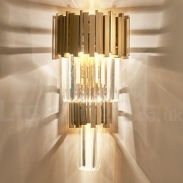 Lampă de perete modernă de lux K9 cu abajur de cristal