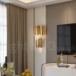 Lampă de perete modernă de lux K9 cu abajur de cristal