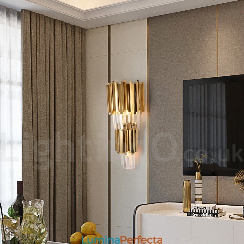 Lampă de perete modernă de lux K9 cu abajur de cristal