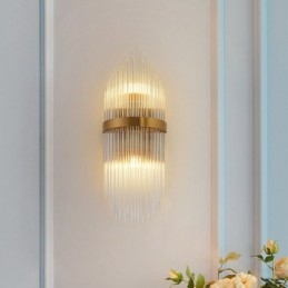 Lampă de perete modernă de lux K9 cu abajur de cristal