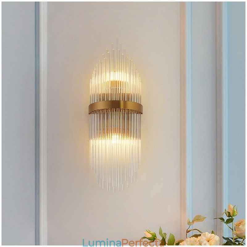 Lampă de perete modernă de lux K9 cu abajur de cristal