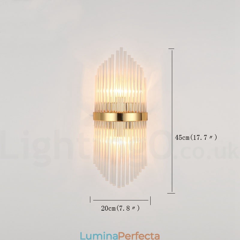 Lampă de perete modernă de lux K9 cu abajur de cristal
