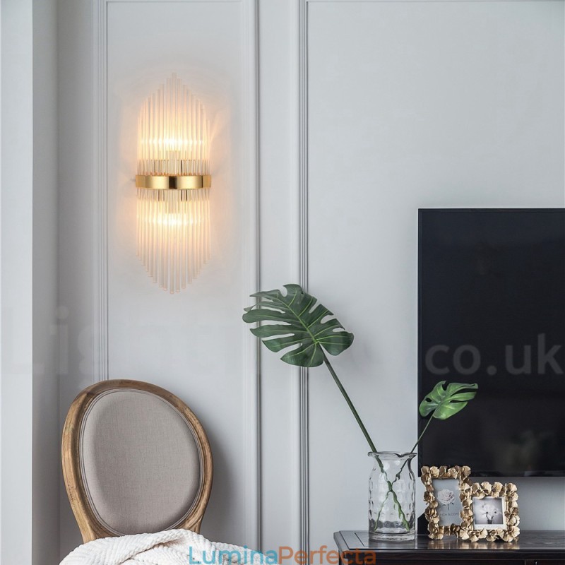 Lampă de perete modernă de lux K9 cu abajur de cristal
