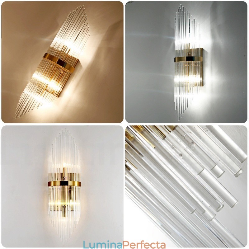 Lampă de perete modernă de lux K9 cu abajur de cristal