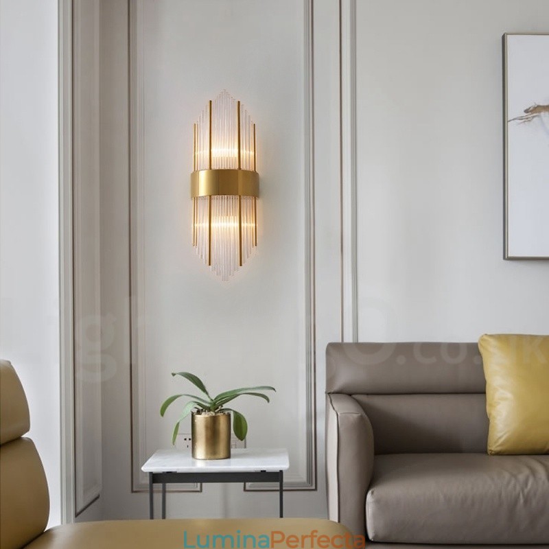 Lampă de perete modernă de lux K9 cu abajur de cristal