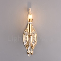 1 Lumină Auriu Negru Stilul American Cristal Lampă pentru Sufragerie Magazin de îmbrăcăminte Cafenea Magazin Hotel