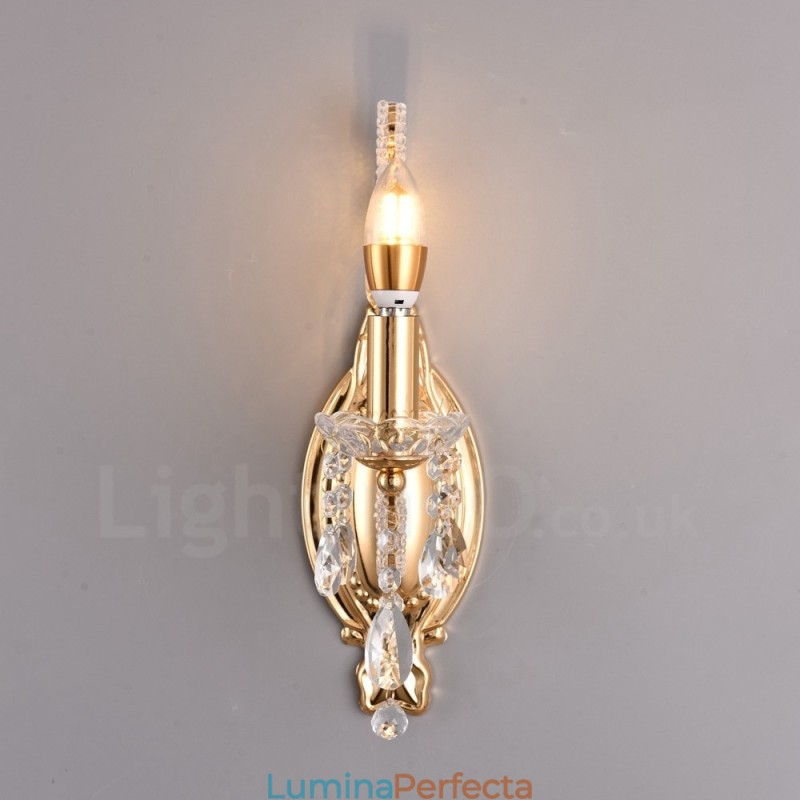 1 Lumină Auriu Negru Stilul American Cristal Lampă pentru Sufragerie Magazin de îmbrăcăminte Cafenea Magazin Hotel