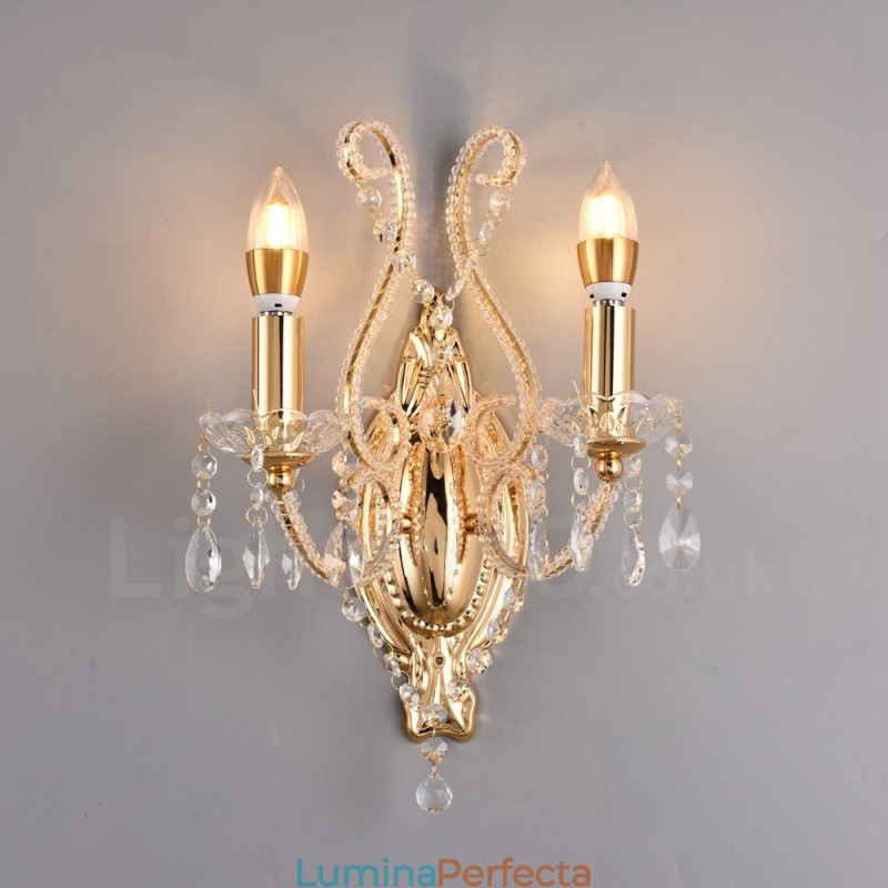 2 Lumini Aur Negru Stilul American Cristal Lampa pentru Sufragerie Sufragerie Magazin de Imbracaminte Cafenea Magazin Hotel