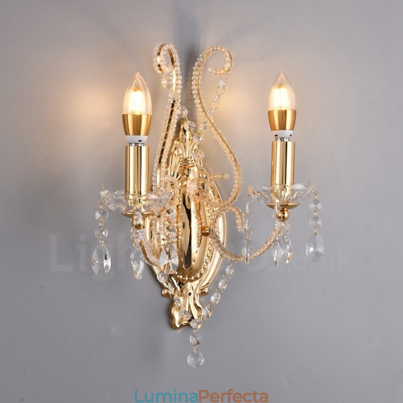 2 Lumini Aur Negru Stilul American Cristal Lampa pentru Sufragerie Sufragerie Magazin de Imbracaminte Cafenea Magazin Hotel