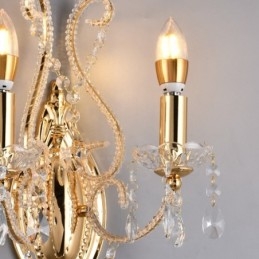 2 Lumini Aur Negru Stilul American Cristal Lampa pentru Sufragerie Sufragerie Magazin de Imbracaminte Cafenea Magazin Hotel