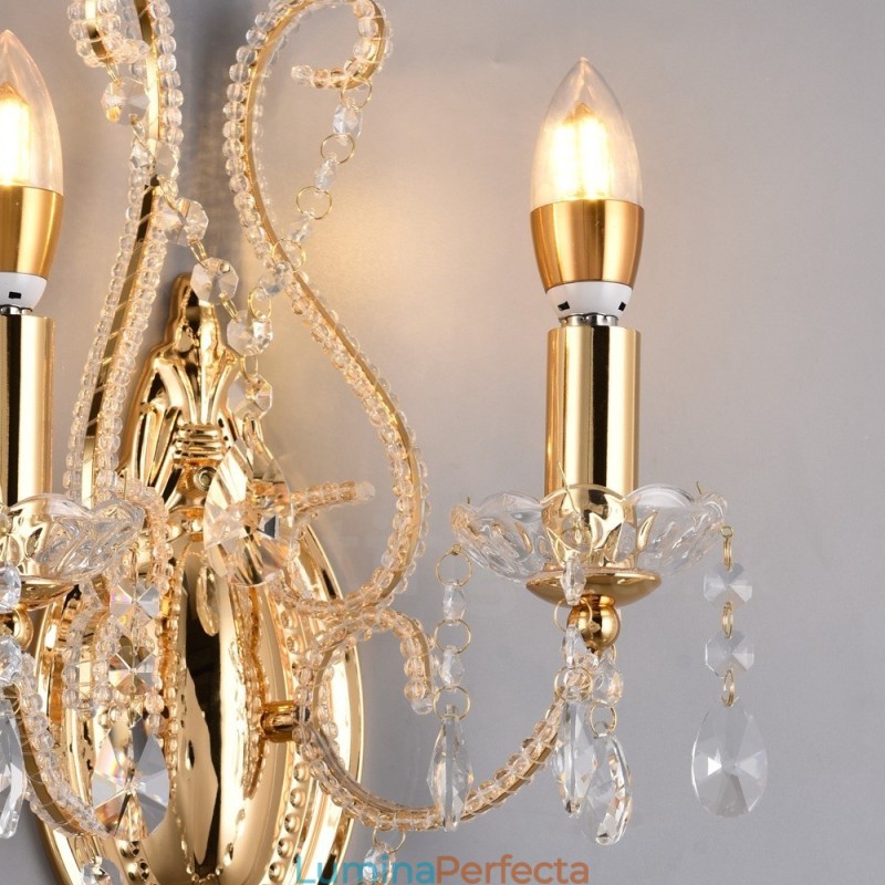 2 Lumini Aur Negru Stilul American Cristal Lampa pentru Sufragerie Sufragerie Magazin de Imbracaminte Cafenea Magazin Hotel