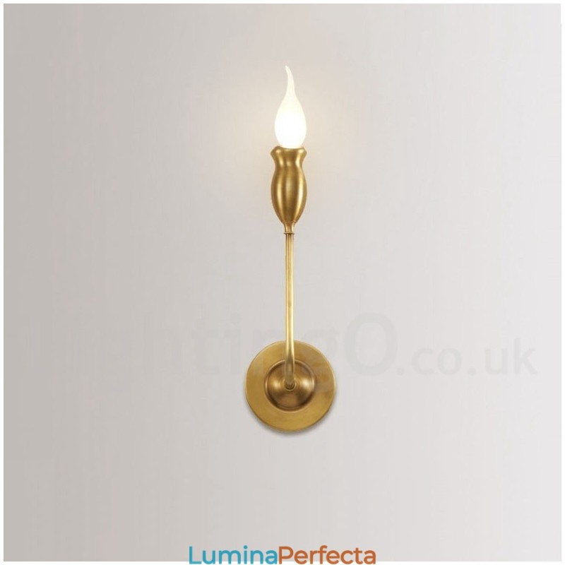 Alamă pură, de lux, rustic, retro, epocă, 1 lumină, lumânare, specială pentru dormitor de hotel, showroom, living, sufragerie