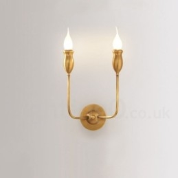 Alamă pură, de lux, rustic, retro, alamă, epocă, 2 lumini, lumânări, specială pentru hotel, birou, showroom, living, sufragerie