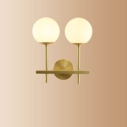 Lampă de perete modernă Molecules Bean cu abajur din sticlă