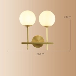Lampă de perete modernă Molecules Bean cu abajur din sticlă