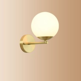 Lampă de perete modernă Molecules Bean cu abajur din sticlă