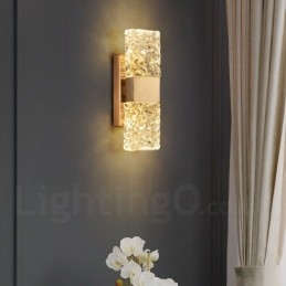 Lampă de perete modernă cu montare încastră din cristal pentru noptieră, culoar, camera de zi, dormitor