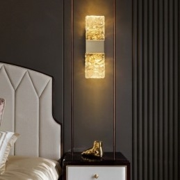Lampă de perete modernă cu montare încastră din cristal pentru noptieră, culoar, camera de zi, dormitor