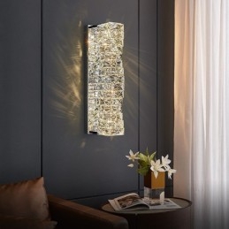 Lampă de perete modernă din cristal K9 pentru noptieră, culoar, camera de zi, dormitor, studiu