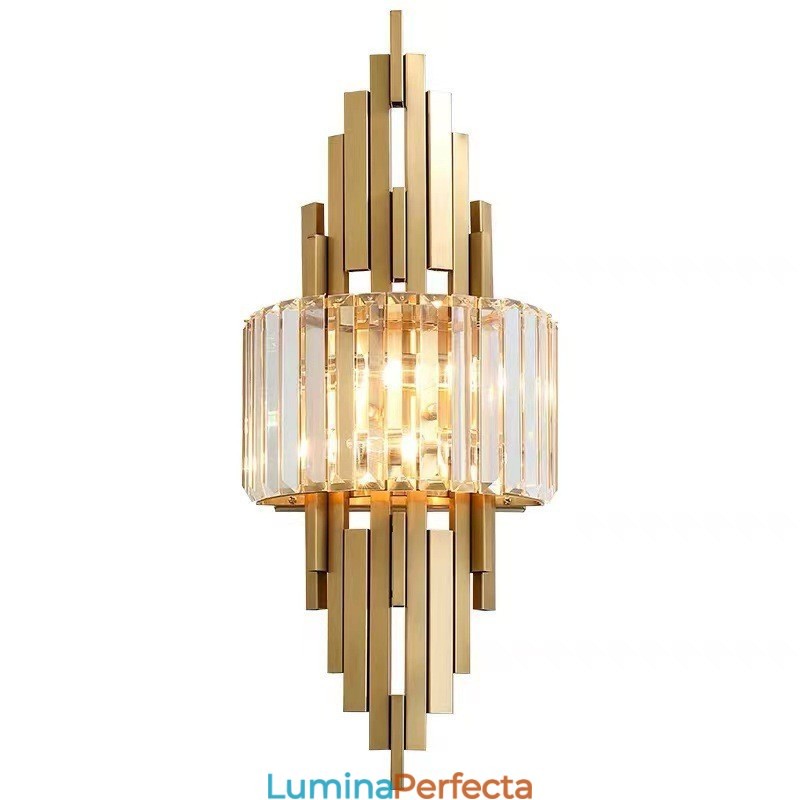 Aplică de perete din cristal de lux postmodernă Sufragerie Fundal TV Perete Dormitor Lampă de perete Noptiera