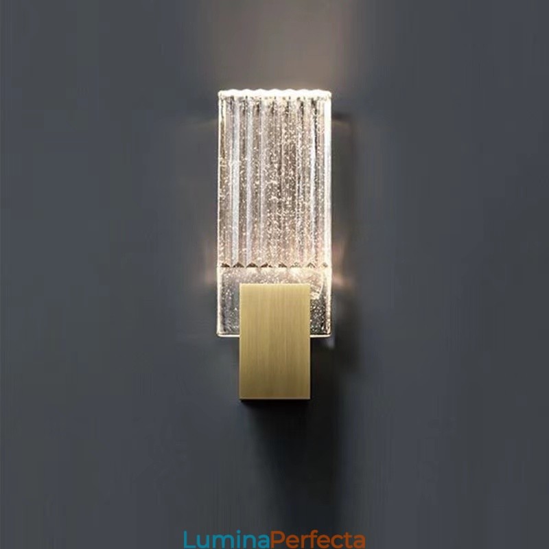 Aplice de perete din cristal pentru camera de zi minimalistă postmodernă, artă americană, aplice de perete de studiu pentru dormitor