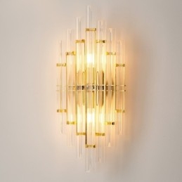 Lampă de perete din cristal de lux de lumina hotelului, personalitate modernă, sufragerie, culoar de intrare, fundal, lampă de perete pentru dormitor, aplice decorative de noptieră