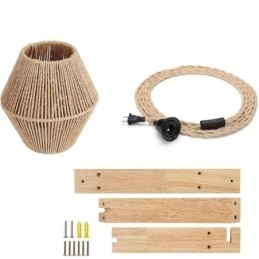 Aplic De Perete Rope De Hârtie American Pastoral Aplic De Perete Retro Cu Dop
