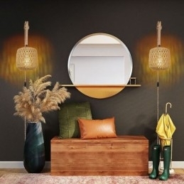 Applique de perete retro americane 3M frânghie de cânepă linie de suspendare frânghie de hârtie abajur țesut
