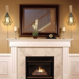 Lampă de perete retro americană 2,5 m frânghie de cânepă sârmă agățată abajur vopsit din fier negru