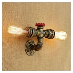 Lampă de perete industrială vintage retro cu țeavă de apă
