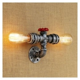 Lampă de perete industrială vintage retro cu țeavă de apă