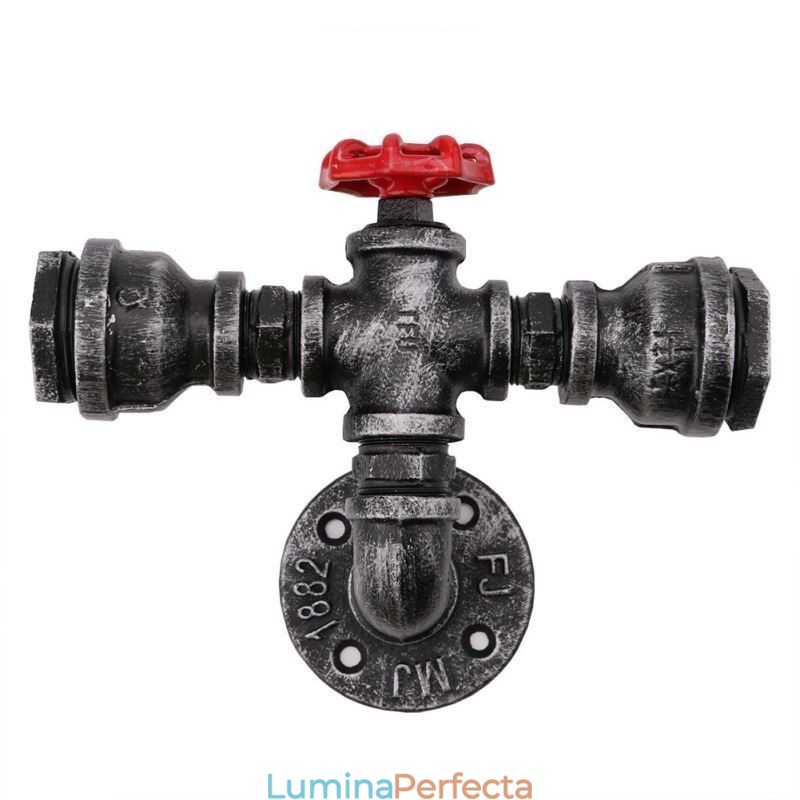 Lampă de perete industrială vintage retro cu țeavă de apă
