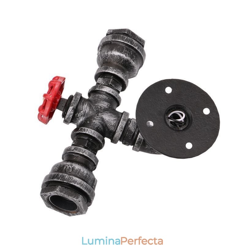 Lampă de perete industrială vintage retro cu țeavă de apă