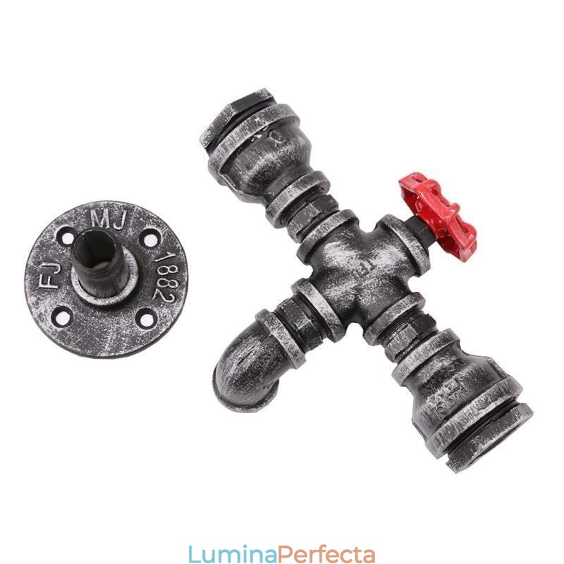 Lampă de perete industrială vintage retro cu țeavă de apă