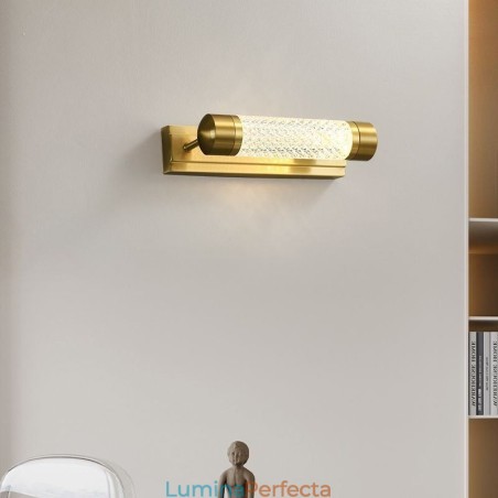 Lampă de perete alamă acrilic cilindru oglindă Lampă de perete alamă acrilic cilindru oglindă