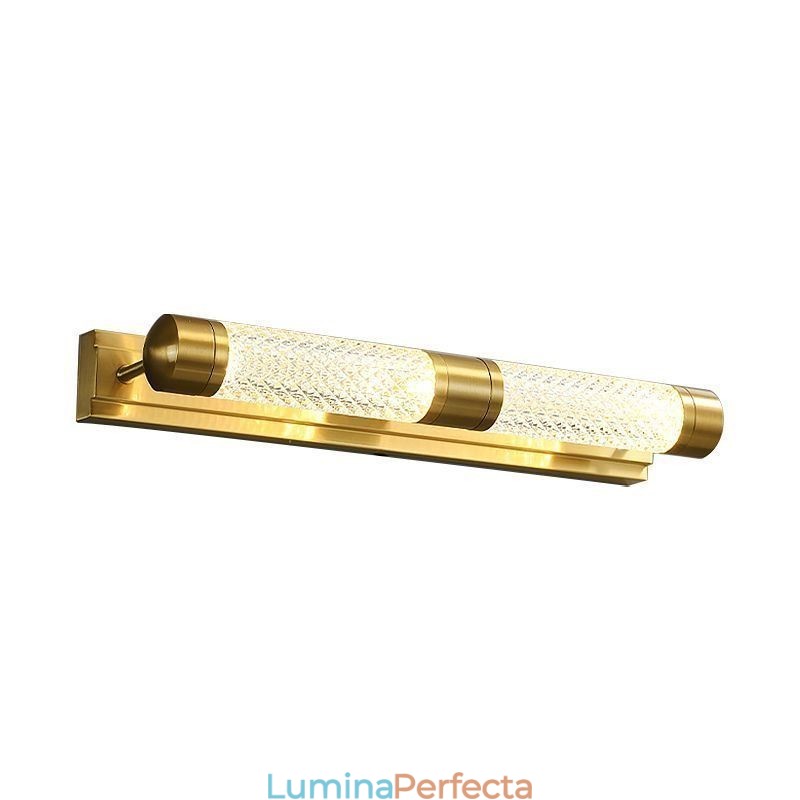 Lampă de perete alamă acrilic cilindru oglindă