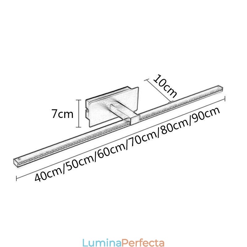 Lampă de perete contemporană Oglindă Lumină frontală Acrilic Iluminat Toaletă