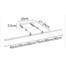 Oglindă Lumină frontală Acrilic Lampă extensibilă Coridor pentru toaletă