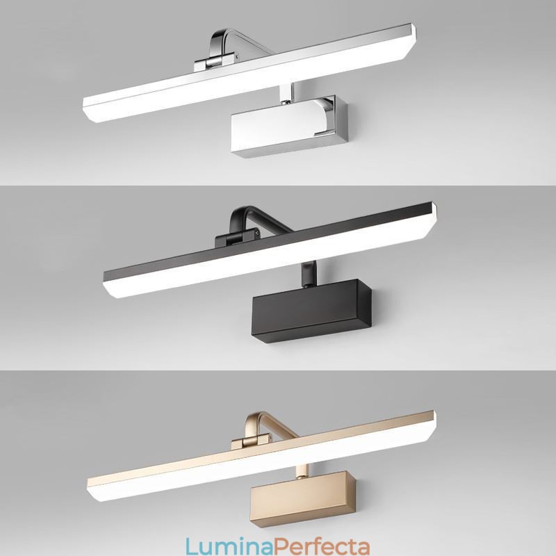 Lampă de perete modernă Oglindă Lumină frontală Unghi reglabil pentru toaletă Lumină de machiaj