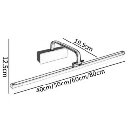 Lampă de perete modernă Oglindă Lumină frontală Unghi reglabil pentru toaletă Lumină de machiaj