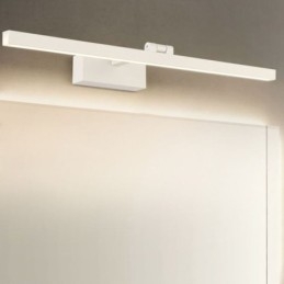 Oglindă în stil nordic cu unghi de lumină frontală, aplice de perete reglabilă, toaletă
