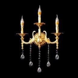 Lampă de perete europeană Aplice de perete de lux Lampă de decorare cu picături de cristal Iluminat de noptieră