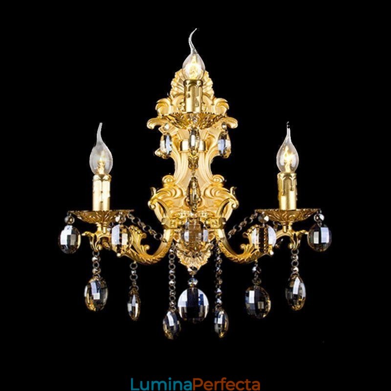 Lampă de perete la modă europeană Iluminare de perete cu picătură de cristal de lux